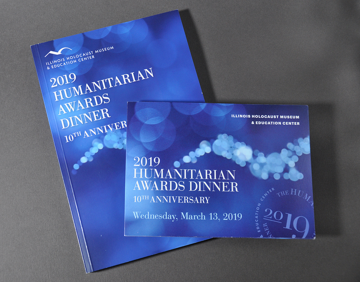Invitation and program book for annual fundraising dinner.