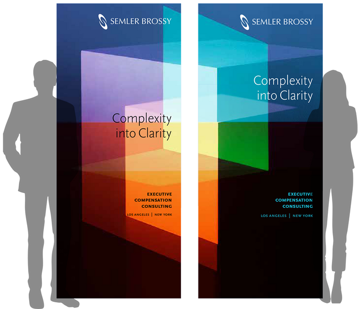 Trade show pull up banners featurting art of Jessica Eaton