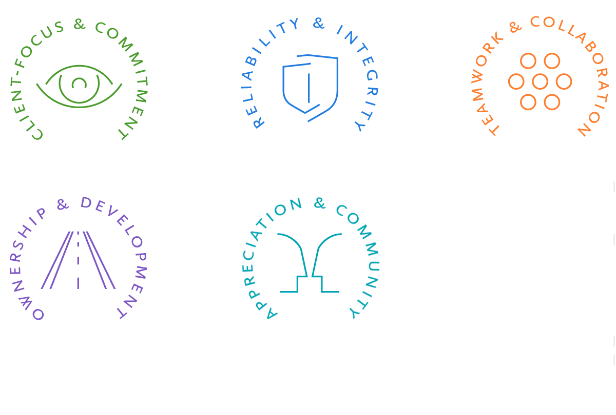 Company values icons